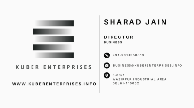 Business Card Director Kuber Enterprises Sharad Jain SARAL